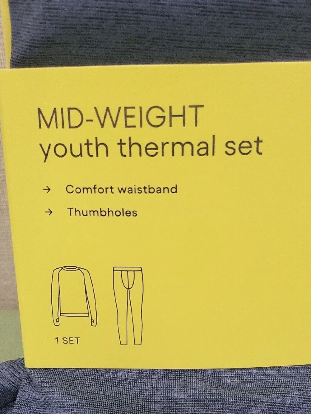 all in motion Youth Mid-Weight Thermal Set - Navy